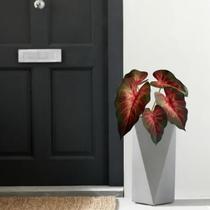2 hastes folhagem em formato de coração realista planta artificial para vasos arranjo artesanato