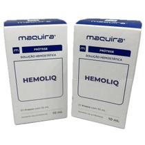 2 Hemostático Estanca Sangue Odonto Podologia Solução 10ml Hemoliq Maquira