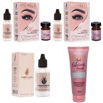 2 Hennas Menela Sobrancelha Com Removedor Extrato de Aloe Vera e Esfoliante 80g 2 Hennas Menela Sobrancelha Com Removedor Extrato de Aloe Vera e Esfoliante 80g