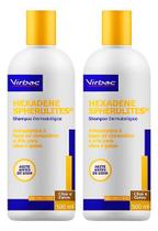 2 Hexadene Shampoo Dermatológico 500ml Cães Gatos Cão Virbac 2 Hexadene Shampoo Dermatológico 500ml Cães Gatos Cão Virbac