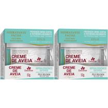 2 Hidratante Facial Creme de Aveia Hipoalergenico 50g Davene