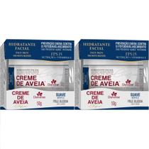 2 Hidratante Facial Creme De Aveia Suave 50g Davene