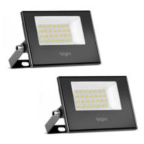 2 Holofote Luz Elétrica Refletor Área Externa Potente 30w