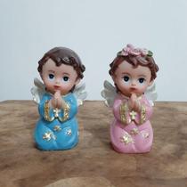 2 Imagens de Resina Anjo da Guarda Ajoelhado Rezando - 8cm 2 Imagens de Resina Anjo da Guarda Ajoelhado Rezando - 8cm