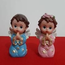 2 Imagens de Resina Anjo da Guarda Ajoelhado Rezando de Resina - 8cm 2 Imagens de Resina Anjo da Guarda Ajoelhado Rezando de Resina - 8cm