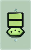 2 Interrup. Paralelas + Tomada 2P+T 10a Linha Prata Radial