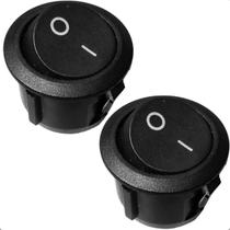 2 Interruptor Chave Tic Tac Redondo Liga E Desliga