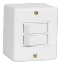 2 Interruptor Paralelo Duplo Sobrepor 6A Sistema X Canaleta