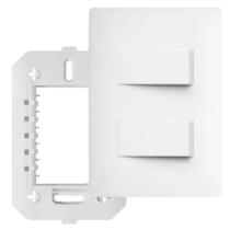 2 Interruptor Simples Duplo Habitat Branco Fame 2094 2 Interruptor Simples Duplo Habitat Branco Fame 2094