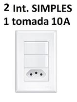 2 interruptor simples e 1 tomada padrão 2p+t 10a 2921 evidence fame
