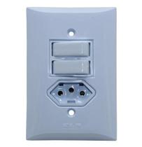 2 Interruptores Paralelo + 1 Tomada 20a 3p Flp Paris 1421220 2 Interruptores Paralelo + 1 Tomada 20a 3p Flp Paris 1421220