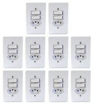 2 Interruptores Paralelos + Tomada 10a L. Gelo Radial c/ 10 2 Interruptores Paralelos + Tomada 10a L. Gelo Radial c/ 10