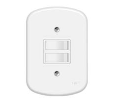 2 Interruptores Simples 10a/250v - Blanc 2 Interruptores Simples 10a/250v - Blanc