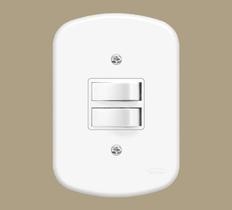 2 Interruptores Simples 10a/250v Blanc - Fame 2 Interruptores Simples 10a/250v Blanc - Fame