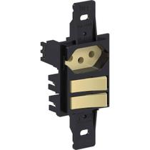 2 Interruptores Simples 10A 250Vca Com Tomada 2P + T 10A 6H Preto Weg