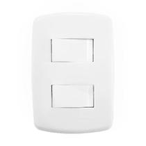 2 Interruptores Simples Com Placa Branca - Dc-8100-5 - Dicompel 2 Interruptores Simples Com Placa Branca - Dc-8100-5 - Dicompel