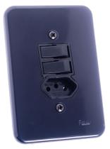 2 Interruptores Simples + Tomada 20a Pollar Black Radial