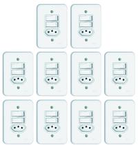 2 Interruptores Simples + Tomada 2P+T 20a Pollar Radial c/10 2 Interruptores Simples + Tomada 2P+T 20a Pollar Radial c/10