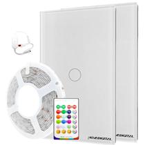 2 Interruptores Touch WiFi Fita LED Dual WiFi 10 Metros Novadigital