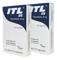 2 Itl Itraconazol 25mg Antifúngico Cães E Gatos Cepav Kit 2 Itl Itraconazol 25mg Antifúngico Cães E Gatos Cepav Kit