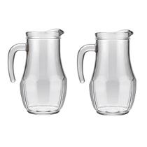 2 Jarras Vidro P/ Suco Água Tango Resistente 1,5L Nadir