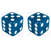 2 Jogo De Dado 16mm (1,6cm) Azul Opaco - EJ Games