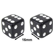 2 Jogo De Dado 16mm (1,6cm) Preto - EJ Games