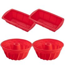 2 Jogo Formas Silicone Espiral 23,5cm e para Pães Sortida 2 Jogo Formas Silicone Espiral 23,5cm e para Pães Sortida
