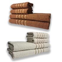 2 Jogos de 4 Toalhas 4 Banho 4 Rosto Montreal 100% Algodão MR+BG