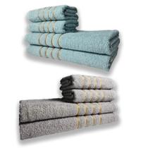 2 Jogos De 4 Toalhas 4 Banho 4 Rosto Montreal 100% Algodo Vd+cz