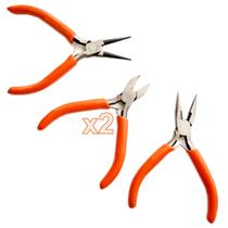 2 Jogos De Mini Alicates Artesanato Eletro Bijuteria C/3 Pç