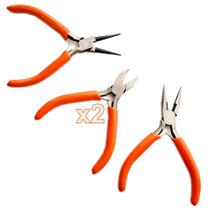 2 Jogos De Mini Alicates Artesanato Eletro Bijuteria C/3 Pç