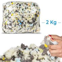 2 Kilos De Flocos Espuma Para Enchimento Almofada Puffs 2 Kilos De Flocos Espuma Para Enchimento Almofada Puffs