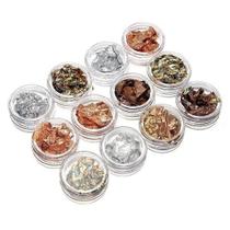 2 Kit 1 Madrepérola G + 1 P + 1 Folha De Ouro Encapsulamento