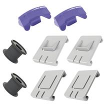 2 Kit 8 Pcs Trilho Deslize Banco Vw + 2 Manopla Cinza