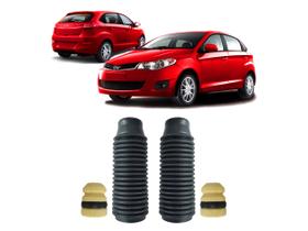 2 Kit Batente Coifa Amortecedor Dianteiro Chery Celer 2013/.