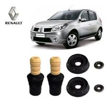 2 Kit Batente Coifa Coxim Rolamento Dianteiro Sandero 2007 2008 2009