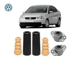 2 Kit Batente Coxim Traseiro Volkswagen Polo Sedan 2002 2003 2004 2005