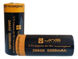 2 Kit Bateria Recarregável Lítio Jws 26650 5500mah 3.7v 4.2v