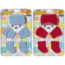 2 Kit Bebê Meias Touca Luvas Recém Nascido Menino Saída Maternidade 2 Kit Bebê Meias Touca Luvas Recém Nascido Menino Saída Maternidade