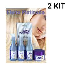 2 Kit Blond Platinum Profissional Efeito Platinado Bell Corpus)