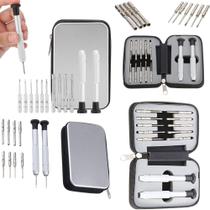 2 Kit Chave Precisão Celular Eletrônico Relojoeiro Joalheirobolso jogo portátil ferramenta multi consertar relógio computador fenda philips boca bolso