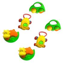 2 Kit Com 3 Peças chocalho para bebê com barulho primeira infancia presente interativo 2 Kit Com 3 Peças chocalho para bebê com barulho primeira infancia presente interativo