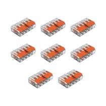 2 Kit Conector Para 5P 32A 440 4mm RIG 4 Peças Wago 221-415 2 Kit Conector Para 5P 32A 440 4mm RIG 4 Peças Wago 221-415