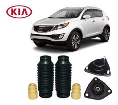 2 Kit Coxim Batente Coifa Dianteira Kia Sportage 2011 2012 2013