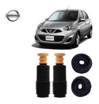 2 Kit Coxim Batente Coifa Dianteiro Nissan March 2012 2013 2014