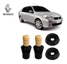 2 Kit Coxim Batente Coifa Dianteiro Renault Symbol 2009 2010 2011