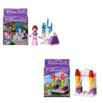 2 Kit de montar castelo robo brinquedo infantil coleção completa educativo lembrancinha festa