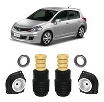 2 Kit Dianteiro Tiida 2007 A 2013 Coxim Rolamento Batente