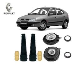 2 Kit Do Amortecedor Batente Coxim Rolamento Coifa Dianteiro Renault Megane 1997 1998 1999 Envio Imediato